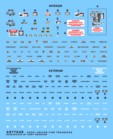 Archer AFT Decals M113 Interior Instruments Abziehbilder 1/35