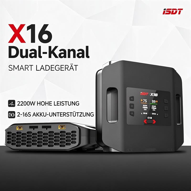 ISDT X16 Ladegerät AC 2200W LiPo Dual 2x20A