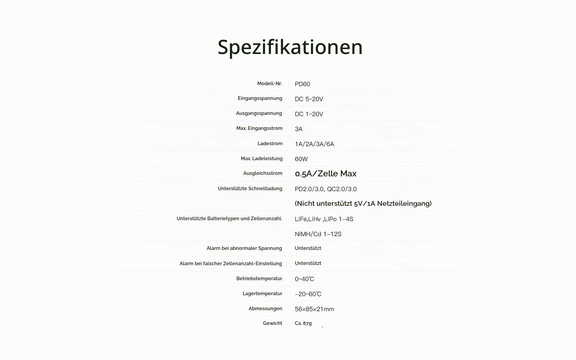 ISDT PD60 LiPo Ladegerät USB-C 60W 6A 1-4S Mini