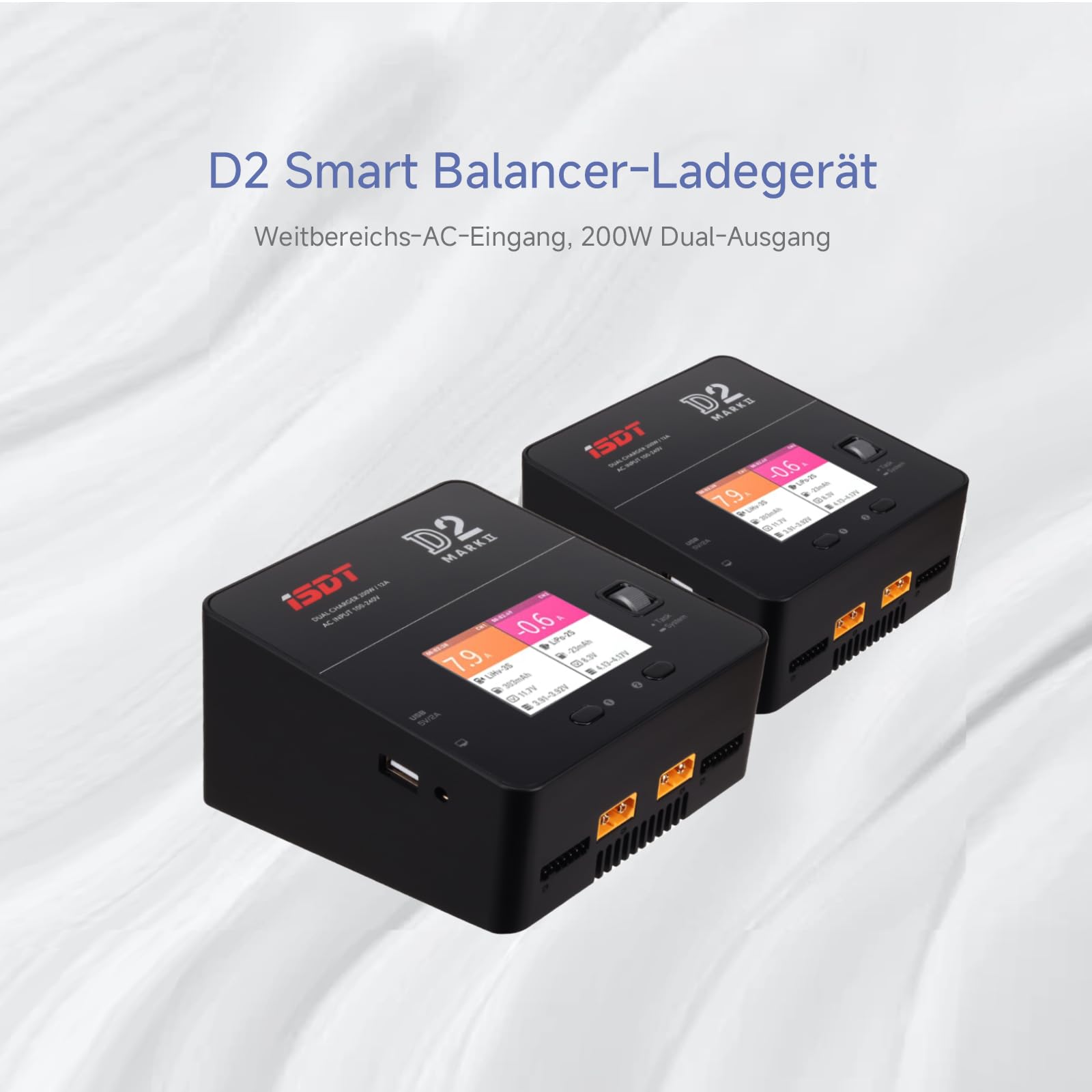 ISDT D2 Mark 2 AC Ladegerät Dual 2x200W 1-6S
