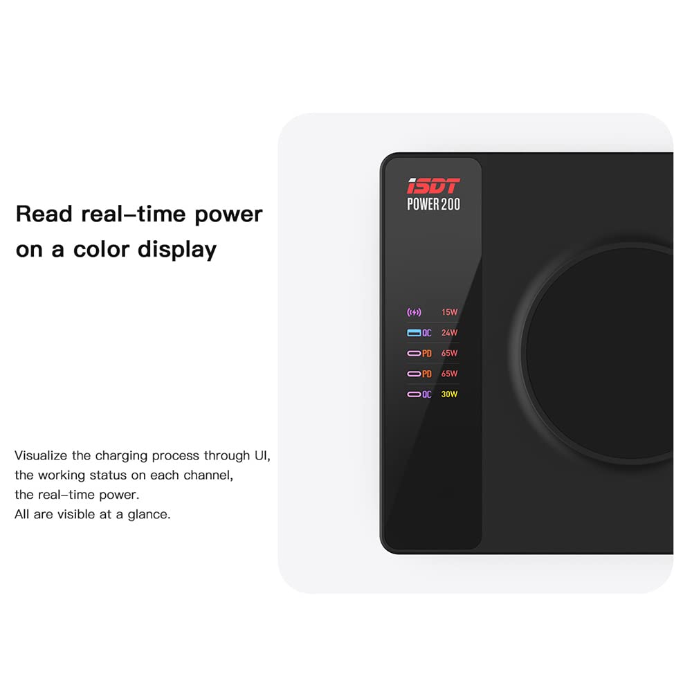 ISDT Power 200 Netzteil 200W USB-C Tisch Wireless