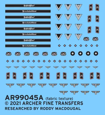 Archer Uniform Patches Panzerbesatzung Heer Decals 1/35 7 Figuren