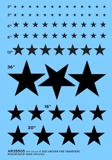 Archer U.S. Armor Black National Insignias Decals 1/35