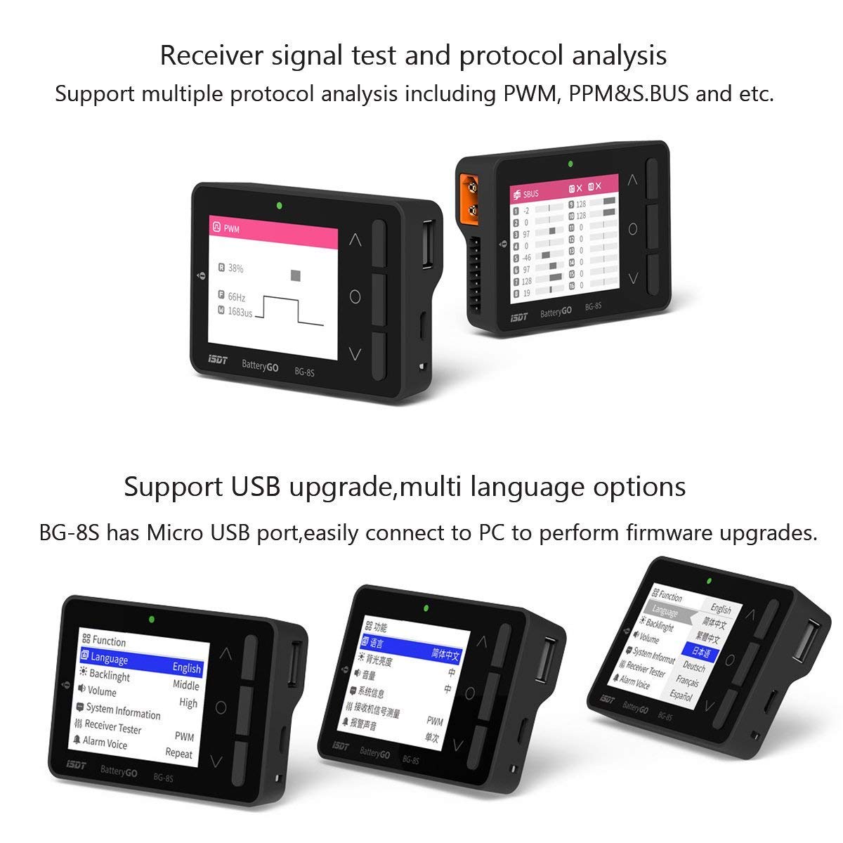 ISDT BG-8S Batterietester LCD 1-8S Balancer