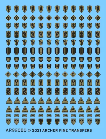 Archer Uniform Patches US Army Vietnam 1/35 Sheet 2