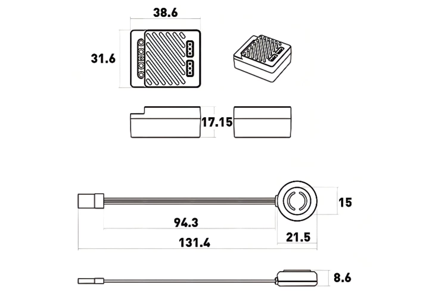 ISDT ESC 90 Fahrtregler Brushed WP1080 90/180A 1:10