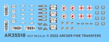 Archer U.S. Armor M2/M3 Halftrack Instrumente Decals
