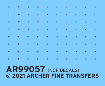 Archer Eyeball Iris Decals 1/16 120mm 80 Stück