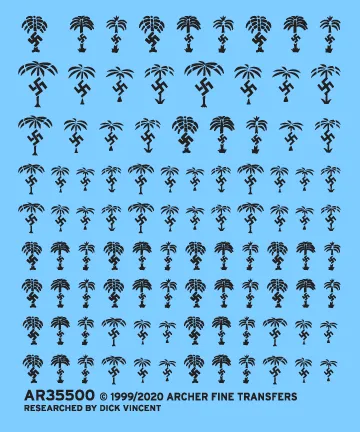 Archer German Armor Afrika Korps Palmen Decals 1/35
