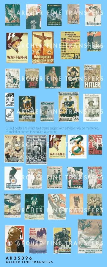 Archer Miscellaneous Propaganda Poster Mix #1 Papier 1/35 39 Stück
