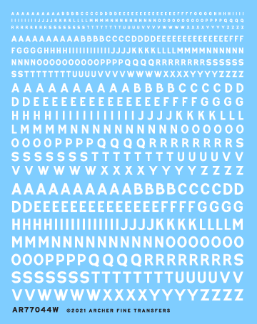 Archer AFT Decals Britische Buchstaben weiß Decal