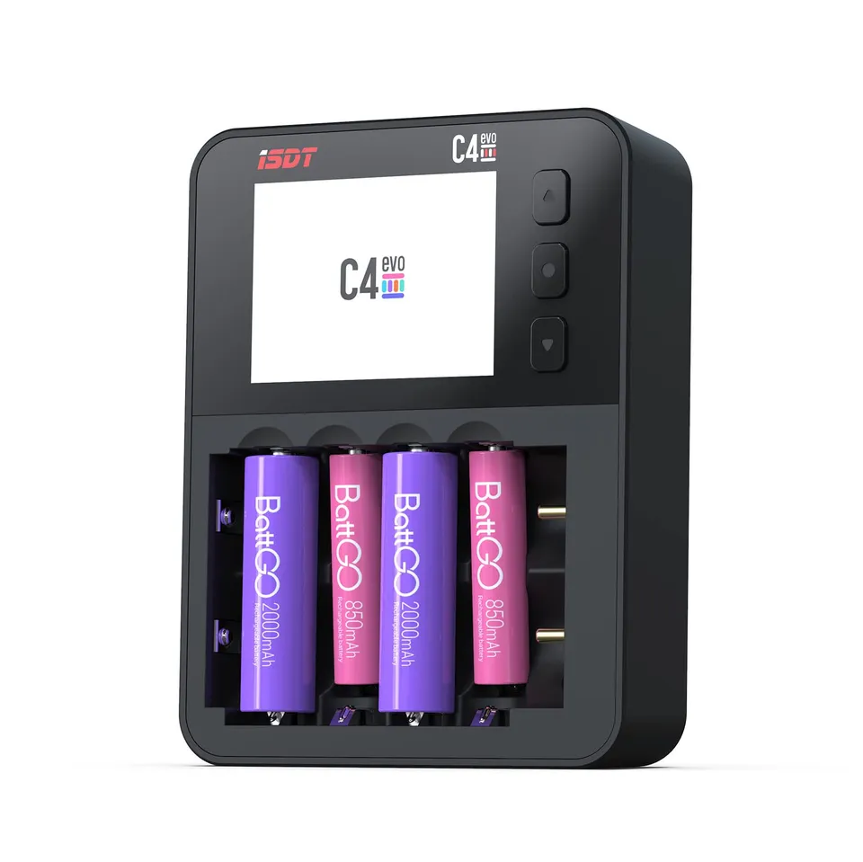 ISDT C4 EVO Rundzellen-Ladegerät 18650 AA AAA USB-C