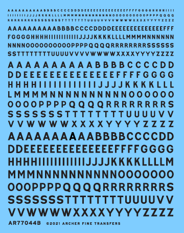 Archer AFT Decals Britische Buchstaben schwarz Set