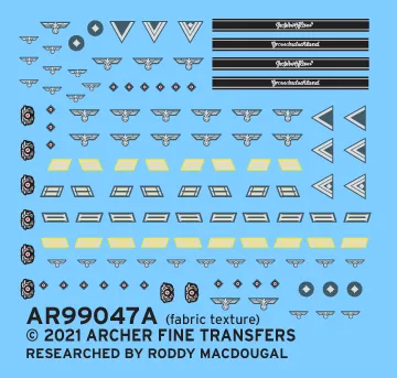 Archer Uniform Patches Early War Heer Uniformaufnäher 1/35 Infanterie