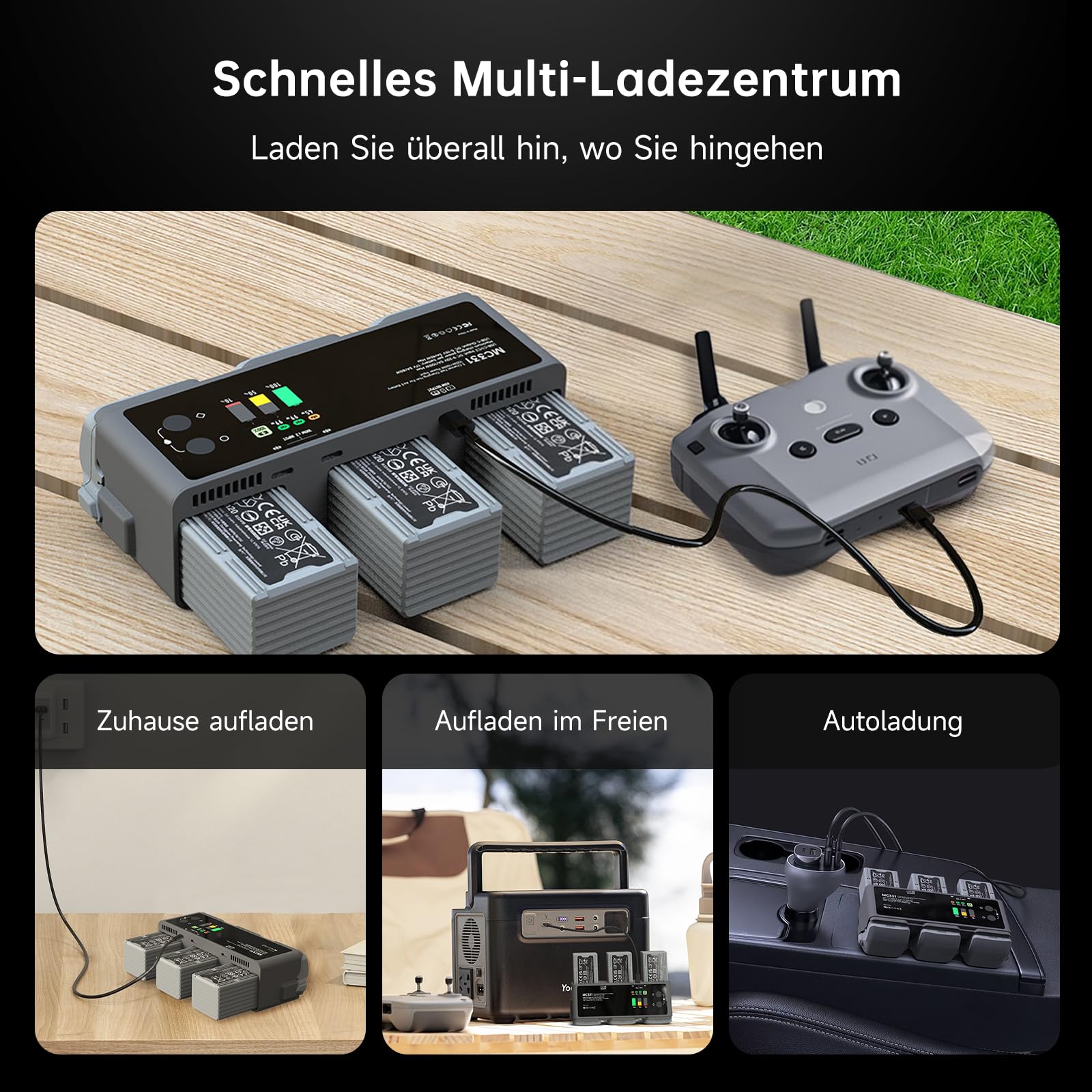 ISDT MA331 Drohnen Ladegerät DJI Air 3S 3-Kanal 200W