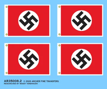 Archer Flags WWII Nationalflagge Abziehbild 1/35