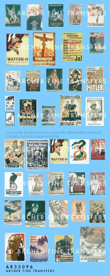 Archer Miscellaneous Propaganda Poster Mix #1 Papier 1/35 39 Stück