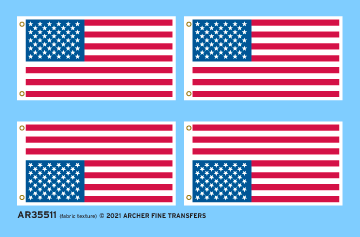 Archer Flags US 50-Star Flaggen 1/35 Stoffstruktur
