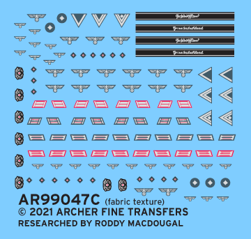 Archer Uniform Patches Artillerie Heer Aufnäher 1/35 Früh