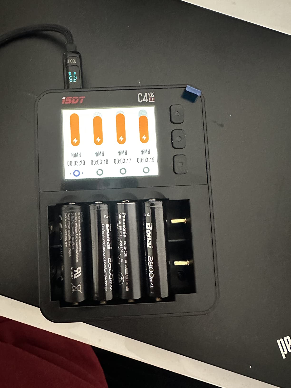ISDT C4 EVO Rundzellen-Ladegerät 18650 AA AAA USB-C