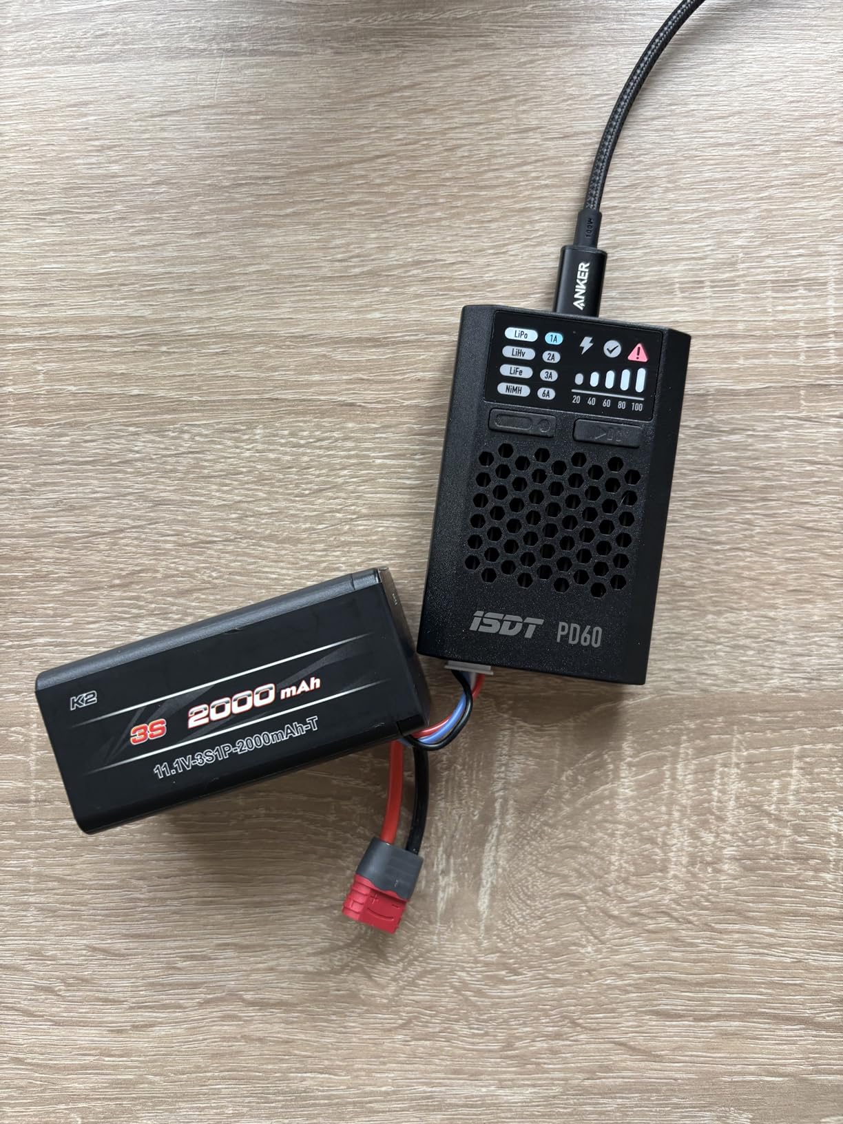ISDT PD60 LiPo Ladegerät USB-C 60W 6A 1-4S Mini
