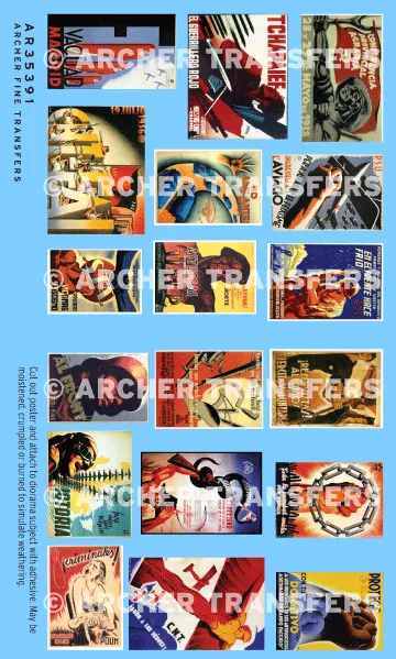Archer Miscellaneous Propaganda Plakate 1/35 18 Stück Spanien
