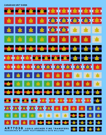 Archer AFT Decals Canadian Unit Signs Sheet 1 Abziehbilder 1:35