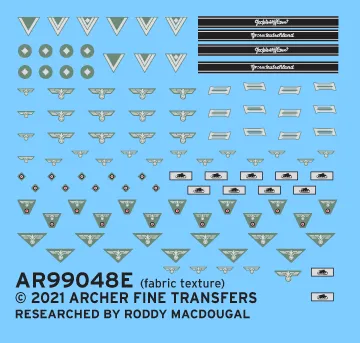 Archer Uniform Patches Uniformaufnäher Heer Spät 1/35