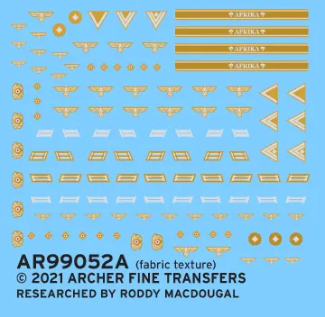 Archer Uniform Patches Abzeichen 1/35 DAK Infanterie