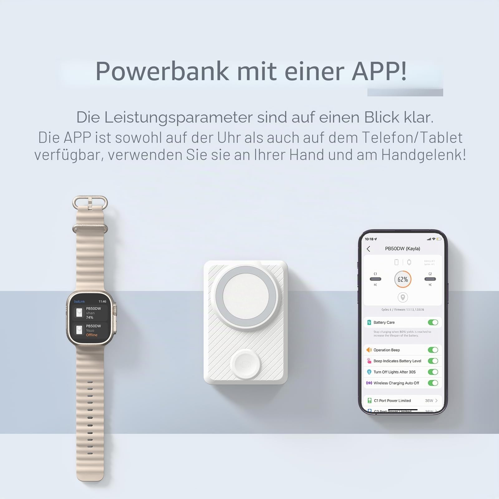 ISDT PB50DW Mobile Power Powerbank 15000mAh MagSafe