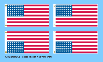 Archer Flags US Flagge 48 Sterne Decals 1/35 Stoff