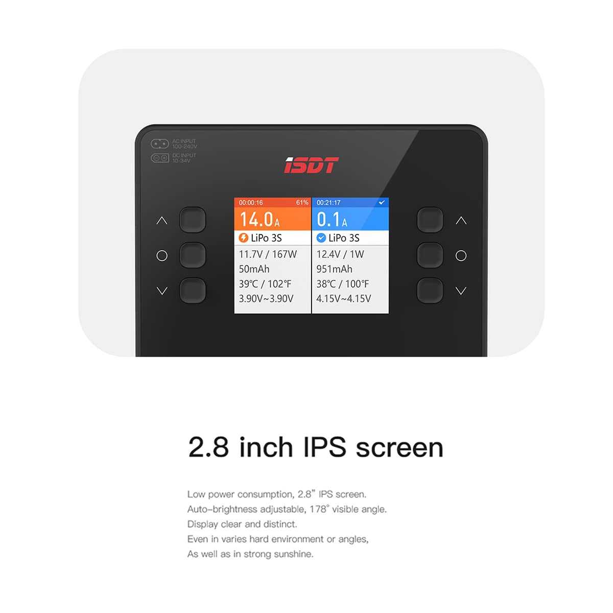 ISDT K2 AIR AC+DC Ladegerät 2x500W 20A 1-6S