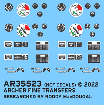 Archer German Armor Sd.Kfz. 251/1 Instrumente Decals 1/35
