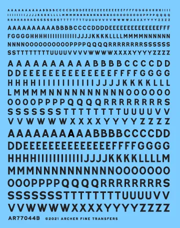 Archer AFT Decals Britische Buchstaben schwarz Set
