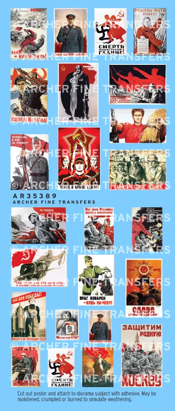 Archer Miscellaneous Sowjet Poster 2 WWII 1/35 24 Stück