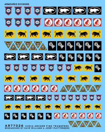 Archer AFT Decals UK Armoured Division Abziehbilder 1:35