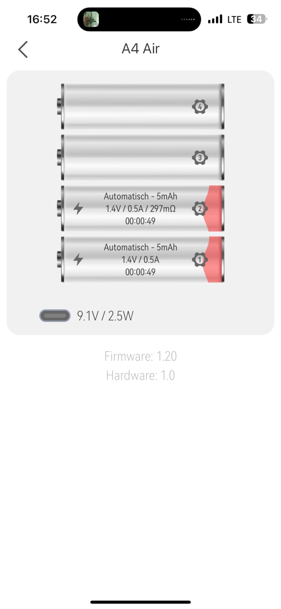 ISDT A4 Air Akku Ladegerät AA AAA Bluetooth 4-Slot