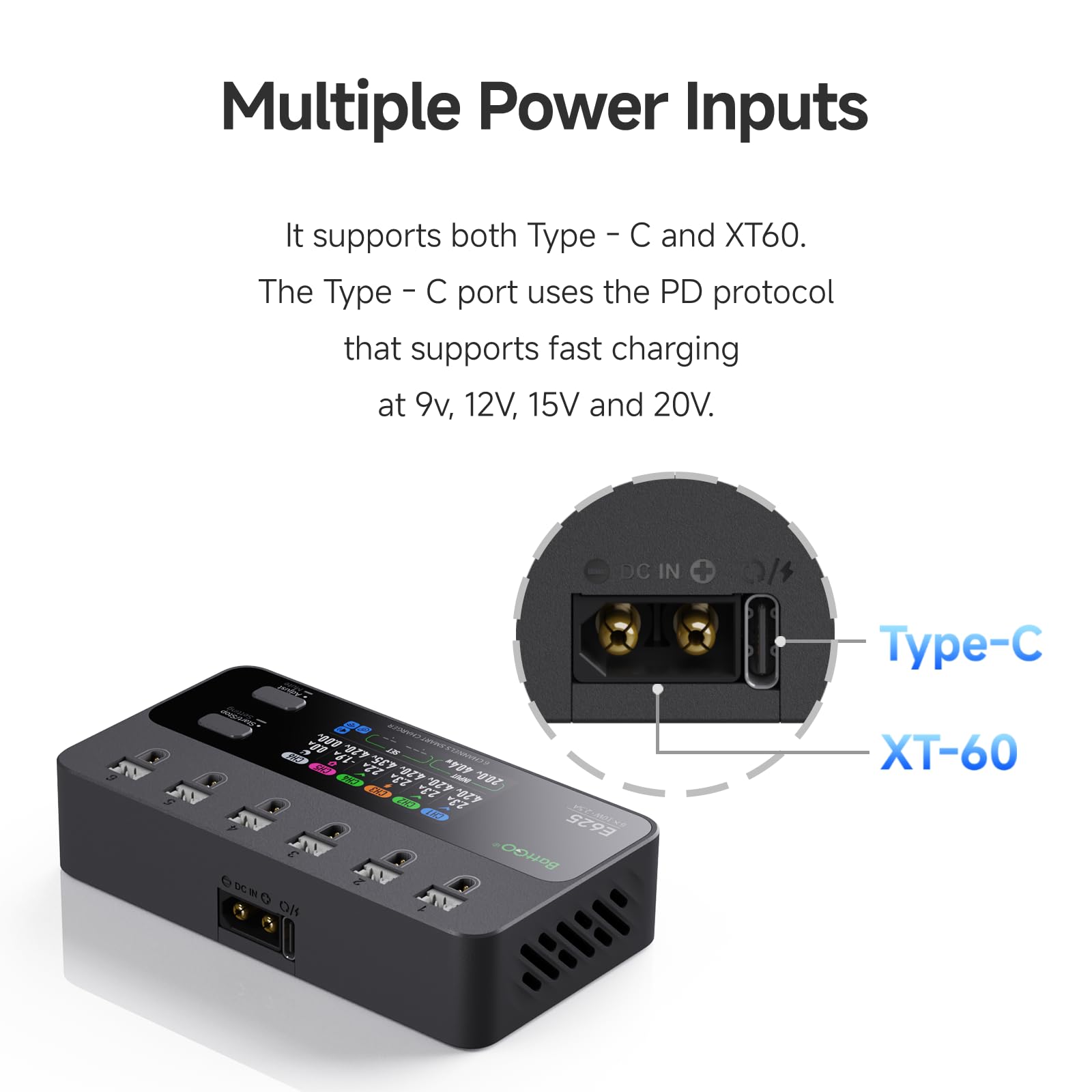 ISDT E625 6-Kanal LiPo Ladegerät 1S USB-C