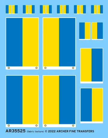 Archer Flags Flagge Ukraine Stoffstruktur 10 Stück