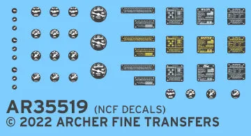 Archer U.S. Armor Jeep Instrumente Decals Tamiya 1/35