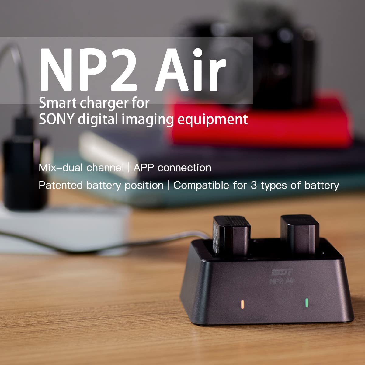 ISDT NP2 Air Kamera Akkuladegerät NP-FZ100 USB-C