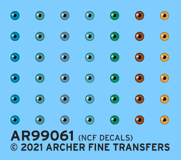 Archer Eyeball Tattoo Human Iris Decals Figuren Augen 1/8 7 Farben