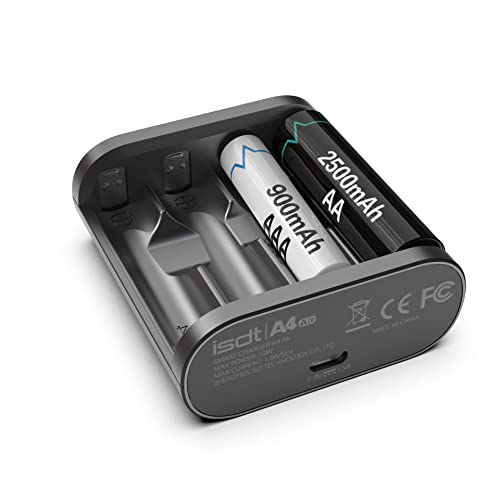 ISDT A4 Air Akku Ladegerät AA AAA Bluetooth 4-Slot