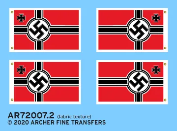 Archer Flags Kriegsmarine Flaggen 1/72 Stoffstruktur