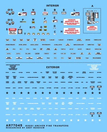 Archer AFT Decals M113 Instrumente Schilder Maßstab 1/35