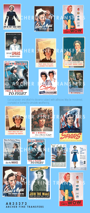 Archer Miscellaneous US Women at War Poster 1/35 19 Stk