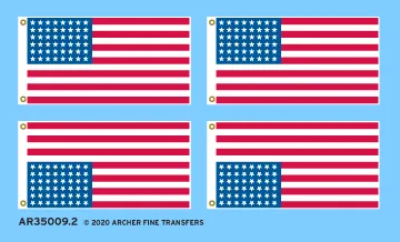 Archer Flags US Flagge 48 Sterne Decals 1/35 Stoff