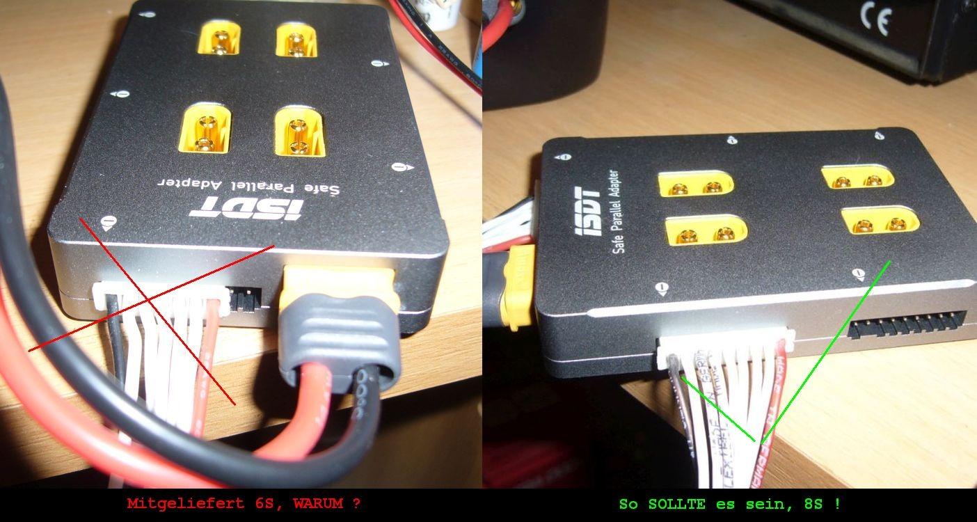 ISDT PC-4860 Parallel-Ladegerät 1-8S XT60 4-fach Alu