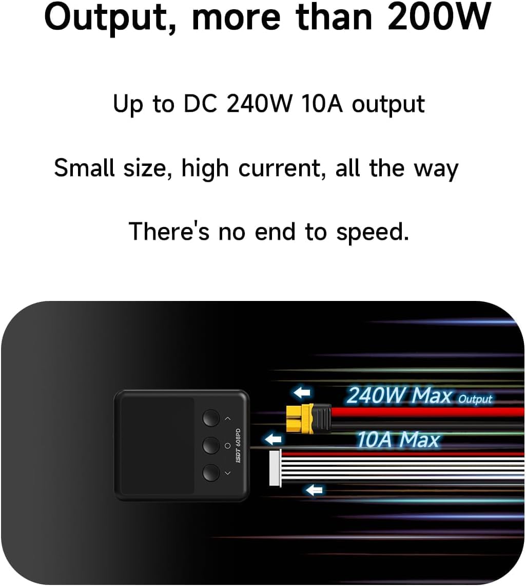 ISDT 608PD DC-Ladegerät 6S 240W USB-C 10A