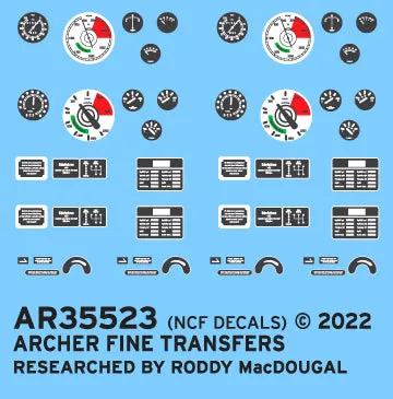 Archer German Armor Sd.Kfz. 251/1 Instrumente Decals 1/35